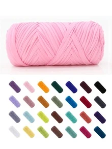 Hilo de camiseta premium - 200g/Pc Hilo elástico de alta calidad, hilo de poliéster suave y elástico para proyectos de ganchillo vibrantes, ideal para decoración del hogar, manualidades DIY como tejido DIY, proyectos de ganchillo, bolsos tejidos a mano, cestas, mantas, alfombras, zapatos, pantuflas, cojines y muñecas, hilo multicolor | Hilo de poliéster | Hilo acrílico | Accesorios de punto