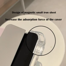 Compatible With Huawei MatePad 11.5"S, MatePad SE 11", Compatible With Xiaomi Pad 8 11.2 ", Redmi Pad SE 11", And Other Applicable Tablet Models,Features A Transparent Acrylic Back Panel (Bend-Resistant & Drop-Proof), Built-In Stylus Slot, Auto Sleep/Wake Function, Foldable Stand, And A Cute Cartoon Style.Holiday Gift, New Year Gift,Suitable For IPad 10th Generation Protective Case, IPad A16 - Clear - View 5