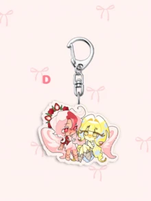 1个动漫亚克力钥匙扣，主题为《跑跑姜饼人》和《饼干王国》，动漫图案，可作为包包挂饰、趣味饰品和粉丝礼物。非常适合送给男朋友、女朋友、家人、老师，也可作为派对礼物或饼干罐主题手机装饰。也可作为包包挂饰、汽车饰品或送给姐妹的礼物。 - 彩色 - 查看 11