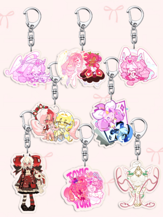 1 قطعة ظل أكريليك لعبة كوكي رن، سلسلة مفاتيح أكريليك لمملكة كوكي، نمط أنمي، يتميز بشخصيات الحقيبة والإكسسوارات والمجوهرات الطريفة والهدايا للمعجبين. مثالي للأصدقاء والصديقات وأفراد العائلة والمعلمين وهدايا الحفلات وديكورات هواتف ذات موضوع علب الكوكيز. تميمة حقيبة إكسسوارات السيارة هدايا الأخوات