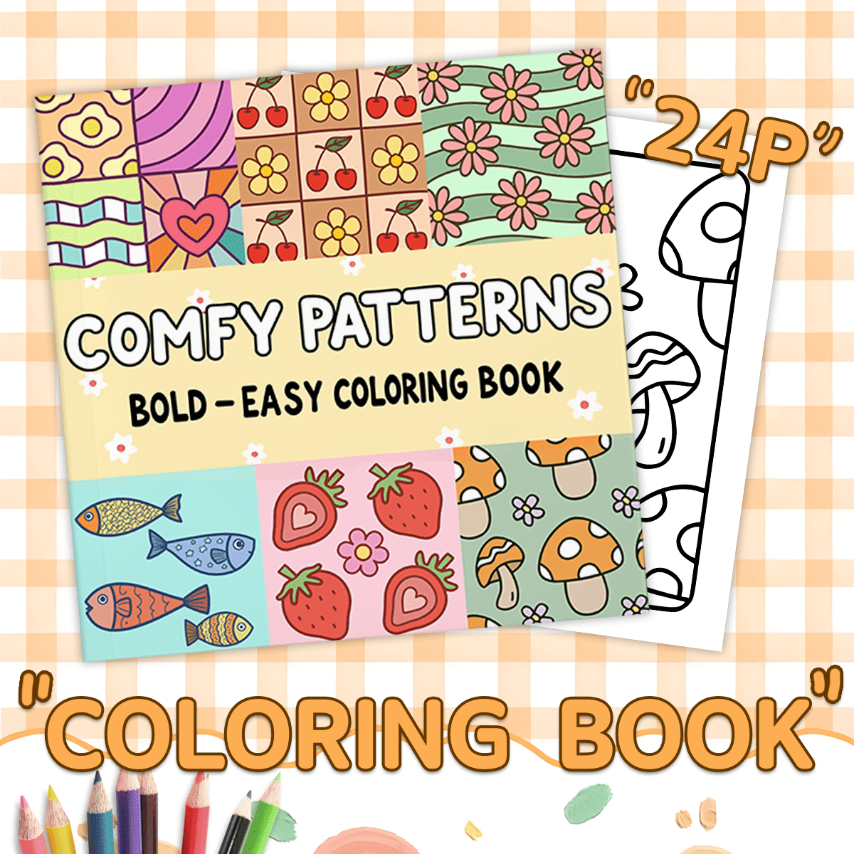 GDTME [Comfortable Pattern] Coloring Book With Simple Drawings, Creative Painting Book, Minimalist Patterns, Helps Release Artistic Inspiration And Creativity, Suitable As Holiday, Birthday, Or Party Gift For Friends, Family, Girlfriends, And Companions
