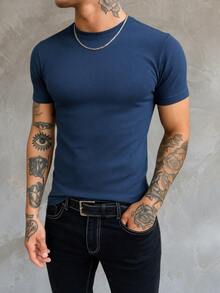 American In Ribbed Fabric - Blue - View 1