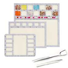 毛毡串珠垫（大号、中号、小号） - 配有镊子和珠宝勺，串珠垫带有厘米和字母刻度，坚固耐用（提供大号、中号、小号三种尺寸），适用于珠宝制作和串珠