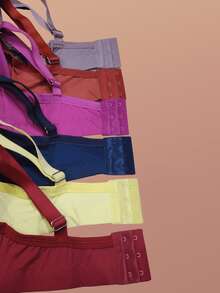 KIT Up To 4 PLUS SIZE BRAS REINFORCED Polyamide Smooth Cup Women's Lingerie Bra Women's Bra Intimate Fashion - 彩色 - 查看 6