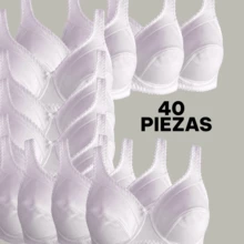 sujetador brasier copa B/C sin varilla ni esponja transpirable para mujer con 3 niveles de sujecion soporte y firmeza detalles bordados 100% algodon comodo y suave para adultos mayores cordones ajustables - Blanco colombia - Ver 24