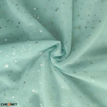 Cinta de tul suave con lentejuelas con forma de estrella y luna CHEONET para decoración de fiestas, manualidades DIY, telón de fondo de boda, decoración de escenario, costura y malla - Multicolor - Ver 8