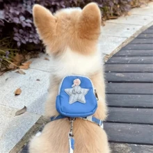 1PC Cat And Dog Belt Multifunctional Pet Backpack With Adjustable Chest Strap, Dog Belt Walking Rope, Durable Belt Backpack, Convenient, Cute, Durable, Can Carry Essential Items For Going Out, Suitable For Pet Backpacks For Dogs And Cats - Multicolor - View 6