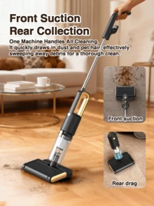 GENAI 3-In-1 Upright Vacuum Cleaner And Mop, Powerful Suction, HEPA Filtration, 800ml Large Water Tank - UK Plug(220-240V) - View 3