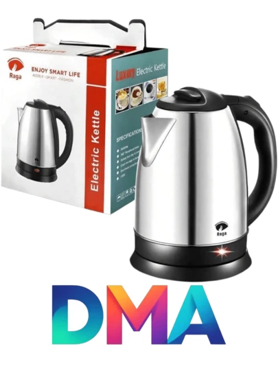 DMA Jarra eléctrica hervidora de agua de 1.8 litros de Acero Inoxidable, Hervidor de Agua Eléctrico Capacidad 1.8 Litros 110 W