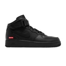 Nike  X Air Force 1 Mid 'Box Logo - Triple Black' (Unisex) Black/Black/Black FZ8784-001 Autumn New - 黑色 - 查看 1
