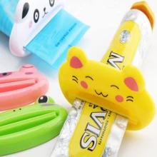 1pc Plastic Cartoon Animal Tube Squeezers, Multi-Function Gadgets, Plastic Standalone Bathroom Accessories, Fun Shape Cleaner Holder, Animal Shape Toothpaste Squeezers - ABS Plastic, Rolling Stand Design, Convenient Toothpaste And Cleanser Dispensing For Tubes, Hand Cream Squeezers - Multicolor - View 3