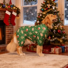 Christmas Dog Pajama, Funny Christmas Dog Costume, Christmas Puppy Pajama, Christmas Puppy Clothes, Dog Jumpers, Puppy Christmas Gift, Dog Outfits, Dog Clothes, PJ For Small Medium Large Dogs, Ultra Soft And Stretchable, All Over Print-Christmas Pattern, S-6XL