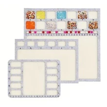 毛毡串珠垫（大号、中号、小号） - 配有镊子和珠宝勺，串珠垫带有厘米和字母刻度，坚固耐用（提供大号、中号、小号三种尺寸），适用于珠宝制作和串珠