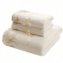 Bộ 3 khăn tắm và khăn tay cỡ lớn, khăn tắm biển thấm hút cao, thích hợp để rửa mặt và tắm, 1 khăn tắm + 2 khăn tay, trang trí phòng tắm gia đình, đồ dùng cần thiết cho mùa tựu trường, phòng tắm tại salon và gia đình. - Nhiều màu - Xem 6