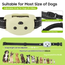 Automatic Anti-Bark Dog Collar, Suitable For Large, Medium And Small Dogs, 4 Anti-Bark Modes, USB Rechargeable, Adjustable Beep & Vibration Modes And 7 Sensitivity Levels, Effective Anti-Barking Device - Multicolor - View 5