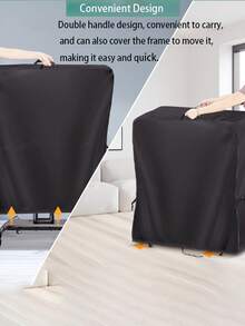 1pc Outdoor TV Cover, Oxford Cloth Wind-Resistant TV Stand Cover, Floor-Standing Mobile TV Rack Dust Cover - Multicolor - View 3