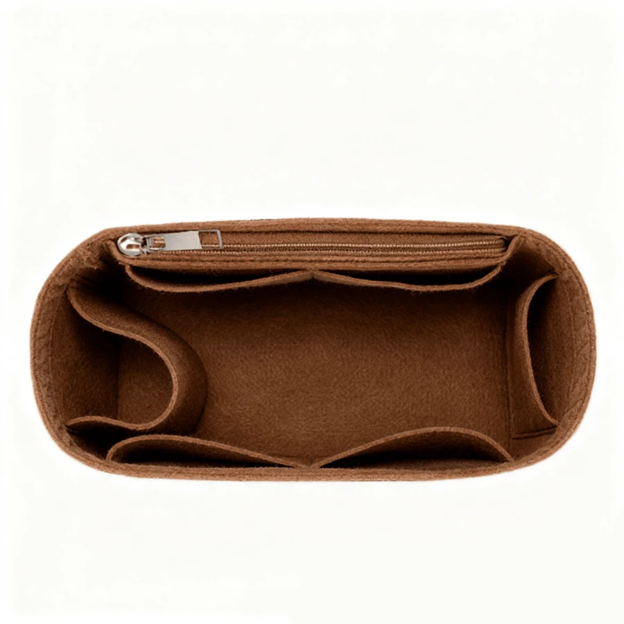 Organizador de Bolsa em Feltro, Inserção para Bolsa de Maquiagem Feminina, Divisória para Bolsa de Cosméticos, Organizador de Cosméticos, Presentes para Mulheres, Presentes para Homens