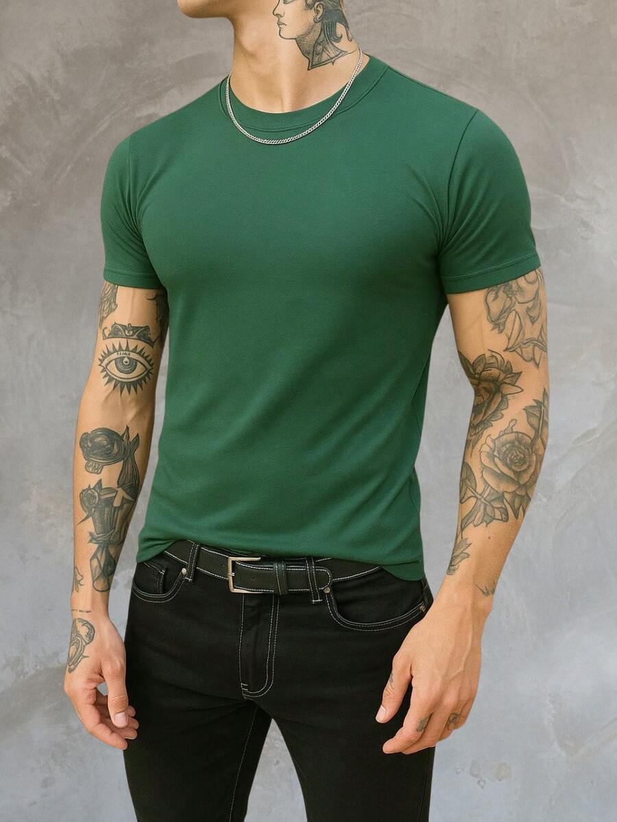 American In Ribbed Fabric - Green - View 1