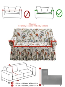 1 Vỏ bọc ghế sofa bằng lụa sữa in hoa, vỏ bọc ghế sofa trang trí co giãn chống trượt cho ghế sofa đơn/đôi/ba/bốn chỗ ngồi, chống thú cưng, nhiều màu sắc, thích hợp cho mùa xuân, hạ, thu, đông - Nhiều màu - Xem 13