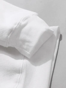 Street Fashion All-MatchSP5DER Spider Web Graphic Hoodie - Gray Streetwear Sweatshirt - 白色 - 查看 6