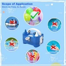 AOYI 1 Piece Portable Electric Balloon Pump With Dual Nozzles Electric Balloon Inflator Blower Great For Party Decorations, Parties And Time Saving, Suitable For Graduation Gifts, Bachelor Parties, Bridesmaid Gifts, Father's Day Gifts, Halloween Decorations, Halloween Gifts - EU C Type Plug(220-240V) - View 5