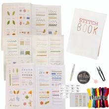 LAMYA 刺绣入门指南、创意缝纫书、DIY缝纫图解书、刺绣缝纫套装 - 白色 - 查看 1