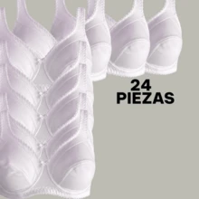 sujetador brasier copa B/C sin varilla ni esponja transpirable para mujer con 3 niveles de sujecion soporte y firmeza detalles bordados 100% algodon comodo y suave para adultos mayores cordones ajustables - Blanco colombia - Ver 25