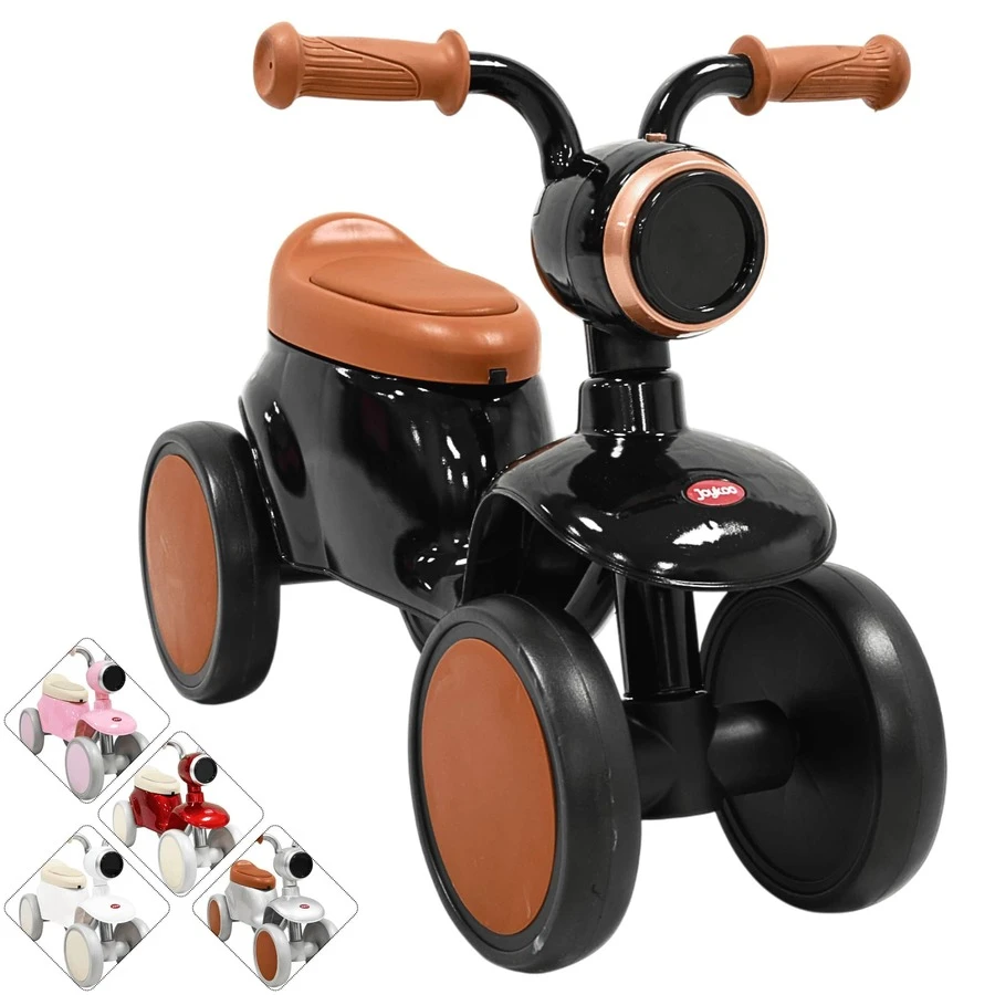 Joykoo Montable Correpasillos para Niños con Luz y Sonido Coche Musical Apto a Partir de 1 año y Soporta hasta 16 kg - Negro - Ver 1