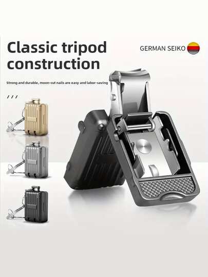 1 Stück kompakter, tragbarer, faltbarer Nagelknipser aus Edelstahl, mit glatter Optik, verdeckter Klinge, praktisch für Reisen oder als Geschenk, geeignet für Finger- und Fußnägel, geruchlos, unisex, ideales Geschenk