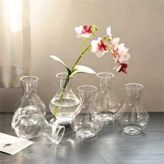 6/8pcs High Quality Diamond-Style Plastic Vases, Transparent Floral Handmade, Suitable For Various Flower Bouquet DIY And Decorative Display, Ideal For Tabletop Arrangement, Wedding, Party, Christmas Decoration, 17*7.5*5.5cm