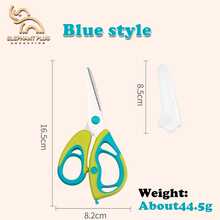 ELephas PLus Tijeras para comida de bebé | Cortador de acero inoxidable de una sola mano para niños pequeños | Tijeras de cocina portátiles