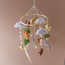 Handmade Baby Sheep & Star & Moon Bed Bell, Baby Mobile Crib, Cute Animal Shaped Toys, Educational, Improve Hand-Eye Coordination, Prevent Myopia, Nursery Room Decor, Mixed Colors, Newborn Rattle Toys, Best Gift For Parent-Child Interaction, Birthday, Christmas - Multicolor - View 4