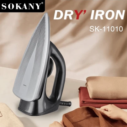 SOKANY 11010 Elektriskt strykjärn, skrynkelborttagare för kläder, 1500 W hög effekt, snabb uppvärmning, multitemperaturkontroll, fri växling. LED-skärm, enkel justering. Keramisk stryksula, enkel strykning av kragar, knappar och andra små ytor. Lämplig för hemmabruk och ett idealiskt val för affärsmän.