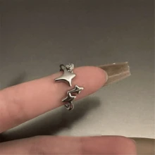 VKHK 3pcs/Set Women Zirconia Star Decor Open Ring Set, Suitable For Daily Wear - Ring Set - View 4