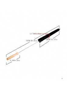 1/2PCS Radiator Brush -72cm - Radiator Brush With Goat Hair - Suitable For Cleaning Flat Radiators