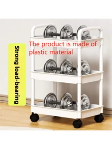1个四层/三层实用塑料推车，带旋转轮，可用于收纳、置物、厨房整理，带把手，多功能可移动储物推车，适用于办公室、客厅、厨房、浴室，可收纳零食和玩具，带轮可移动储物架，是家庭和办公室收纳的理想之选