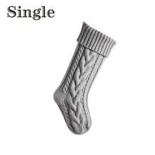 1pc Customized Embroidered Christmas Stocking, Christmas Tree Decor, Large Capacity Storage Sock, Can Be Engraved With Name/Letter, Knitted, Fireplace Hanging Decor, Holiday Home Decor, Christmas Party Decoration, Santa Claus Sock, Christmas Gift Bag, Gift For Family And Friends, New Year Room Decoration