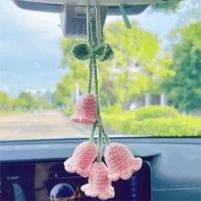 Easypie Selection 1 Stück gewebter Blumen Dekor Auto Hängedekoration