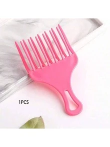 1pc Large Tooth Comb For Hair Dyeing & Styling, Double Layer Wavy Comb, Pomade Comb, Hair Styling Comb, Plastic Material, Suitable For Hairstyling At Home
