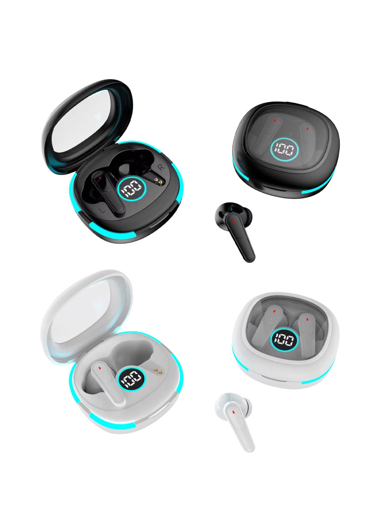 Plus50 Deep Bass Bluetooth Headphones With LED Display, Smart Touch, USB-C, 80h Battery Life And Noise Cancellation - Màu sắc ngẫu nhiên - Xem 1