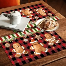 1 buc covoraș de uscare a vaselor cu model de turtă dulce, decor pentru casă, cadou de Crăciun, decorațiune de Crăciun, covoraș absorbant pentru blat de espressor, covoraș de scurgere a chiuvetei, covoraș absorbant moale pentru robinet, suport pentru pahare pentru chiuvetă de baie, accesorii de bucătărie și baie - Multicolor - Vizualizare 4