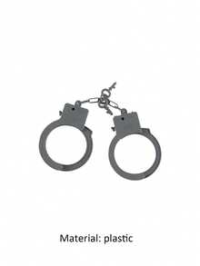 Costume Set, Includes Cap, Glasses, Handcuffs, Baton, Suitable For Cosplay And Parties - Black - View 10