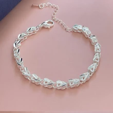 925 Silver Bracelet Suitable For Men And Women To Wear And Give As Gifts - White - View 6