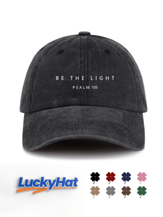 1 pieza Gorra de béisbol "SÉ LA LUZ SALMO 105" para hombres y mujeres, clásica, elegante y de moda, con sudadera suave, ajustable, ligera y versátil, ideal para deportes al aire libre, uso diario, fiestas, vacaciones, playa y regalos para familias y amigos