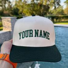 Casquettes brodées personnalisées, casquettes de papa personnalisées, casquettes à texte personnalisé, casquettes de maman, casquettes de fête célibataire, casquettes de baseball bicolores, casquettes brodées à texte inversé personnalisé, organisateur de voyage, cadeau personnalisé pour papa, idées de cadeaux - Multicolore - Voir 5