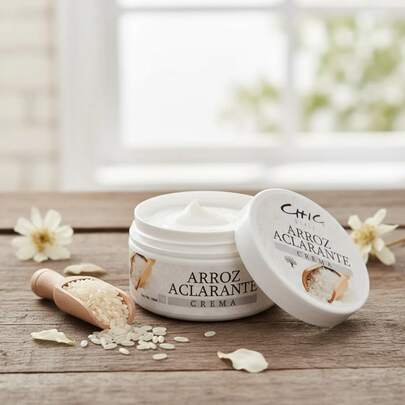 Crema Aclarante de Arroz Facial 100ml Tarro.