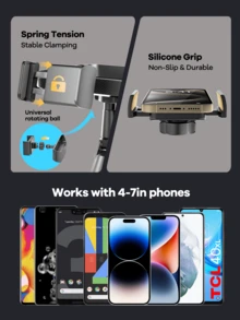 REMAX حامل كوب سيارة وحامل هاتف 2 في 1 عالمي، قابل للتوسيع مع قاعدة قابلة للتعديل