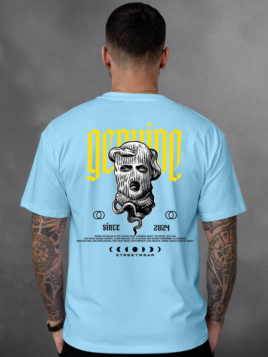 Men T-Shirts - Màu xanh nhạt - Xem 1