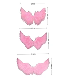 天使羽毛翅膀服装道具，浪漫情人节拍照配饰，圣诞丘比特角色扮演派对装饰，粉色梦幻节日聚会服装配饰，儿童舞蹈舞台表演用品，情人节服装道具，浪漫主题派对装饰，圣诞派对用品，情侣约会之夜服装配饰 - 彩色 - 查看 4