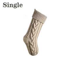 1pc Customized Embroidered Christmas Stocking, Christmas Tree Decor, Large Capacity Storage Sock, Can Be Engraved With Name/Letter, Knitted, Fireplace Hanging Decor, Holiday Home Decor, Christmas Party Decoration, Santa Claus Sock, Christmas Gift Bag, Gift For Family And Friends, New Year Room Decoration